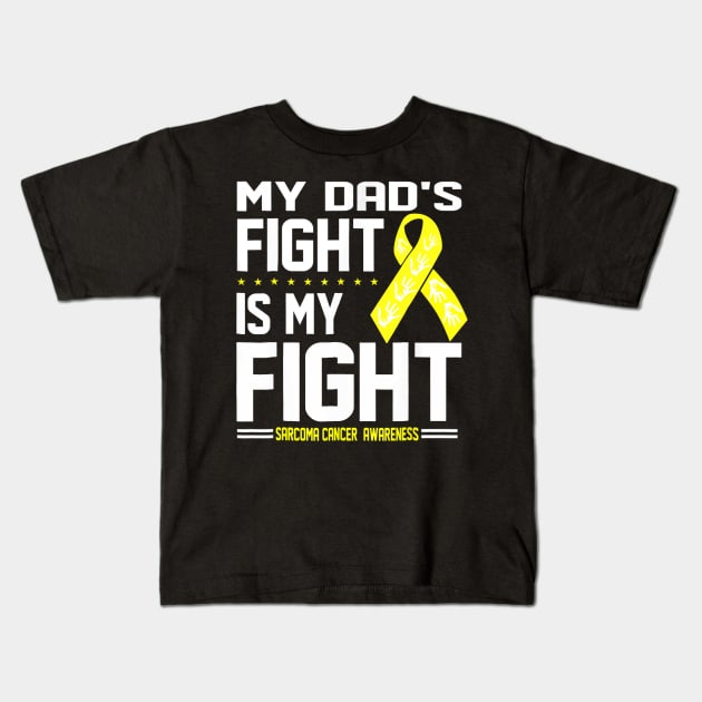 My Dad Sarcoma Cancer Awareness Kids T-Shirt by LaurieAndrew